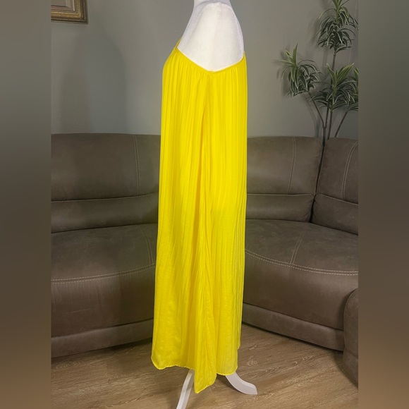 HD in Paris for Anthropologie Yellow Pleated One Shoulder Dress S Wedding Party - Picture 10 of 16